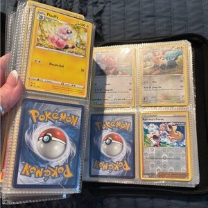 Pokeman cards in binder